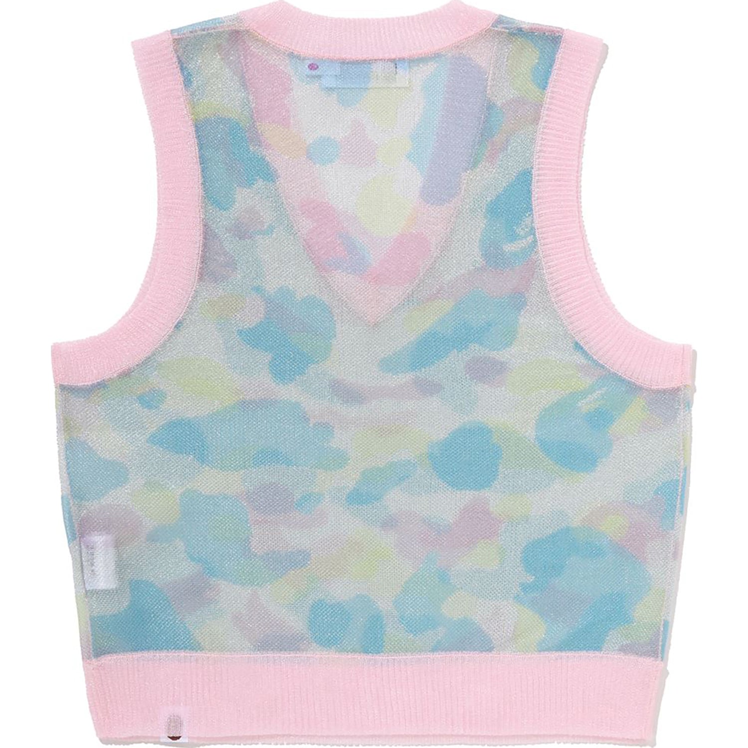 Alternative view of NEW MULTI CAMO METALLIC CROPPED KNIT VEST LADIES