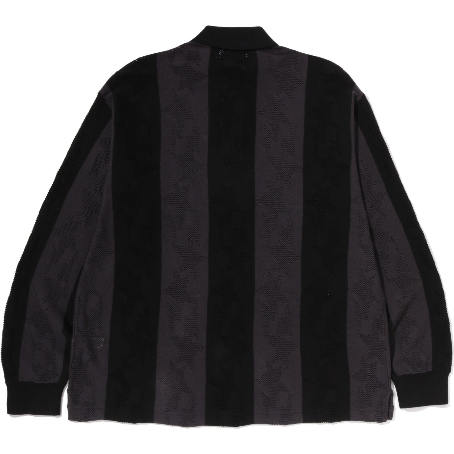 Alternative view of STA STRIPE PATTERN JACQUARD MULTI LOGO RELAXED FIT LS TEE MENS