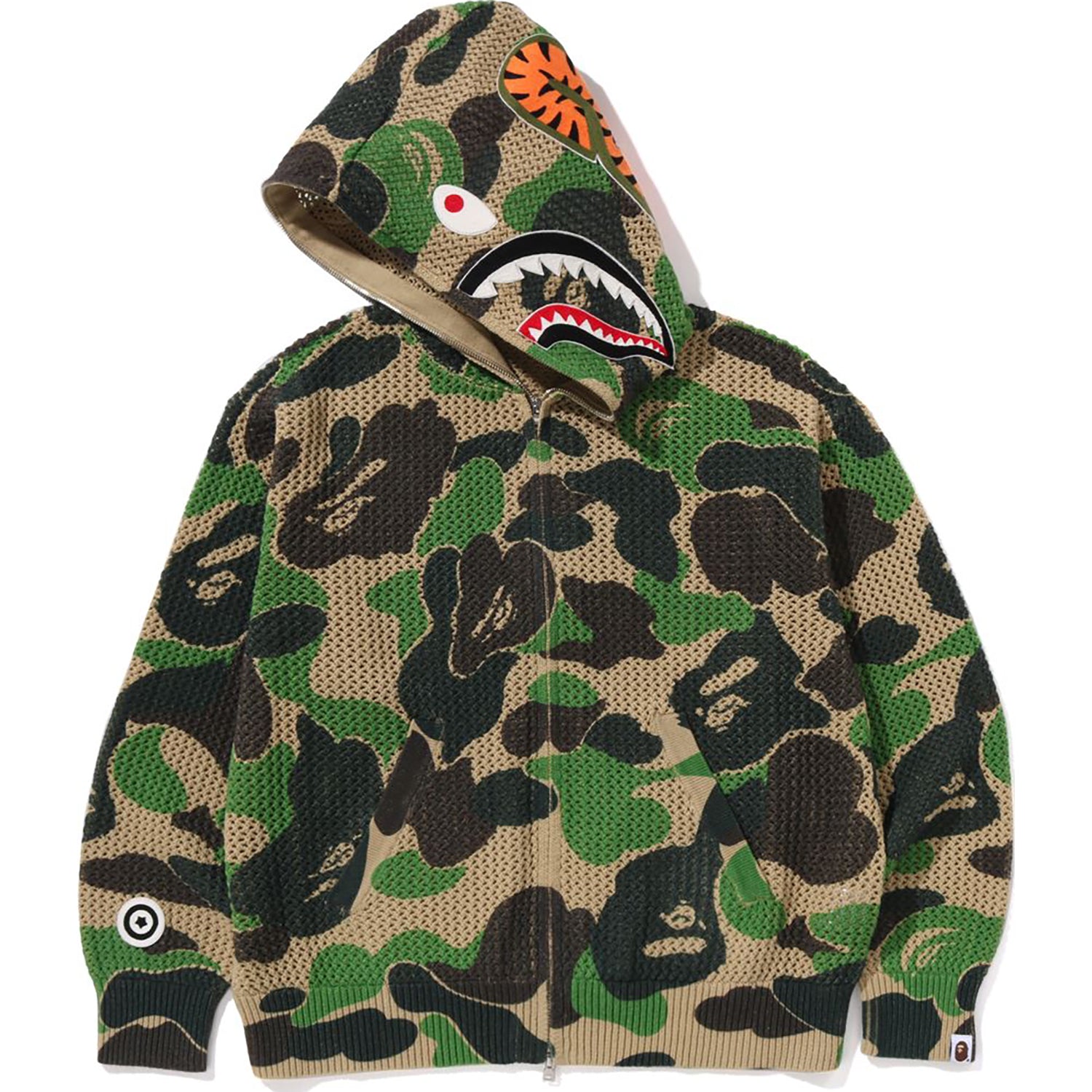 Alternative view of ABC CAMO CROCHET RELAXED FIT SHARK FULL ZIP HOODIE MENS