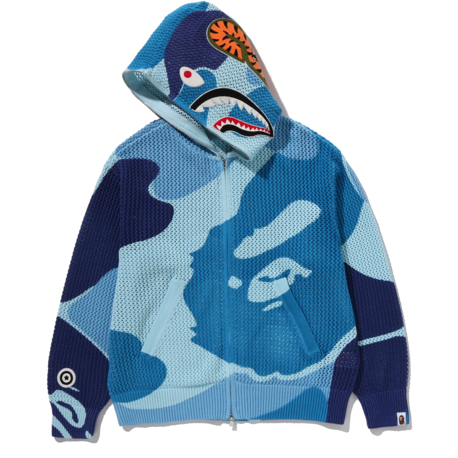 Alternative view of ABC CAMO CROCHET SHARK RELAXED FIT FULL ZIP HOODIE MENS
